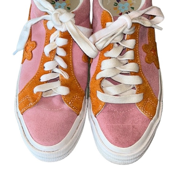 Golf Le Fleur x Converse One Star Ox Pink Orange Suede Sneakers  7 Women / 5 Men - Picture 7 of 16